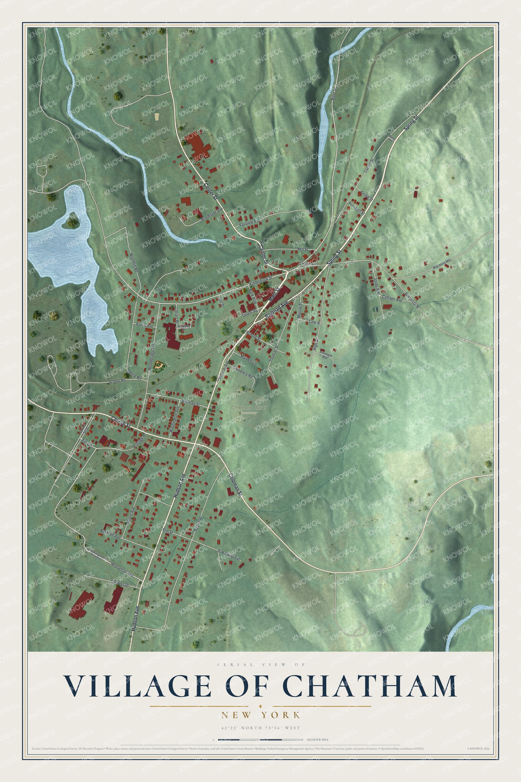 Watermarked full-map preview of Chatham, New York