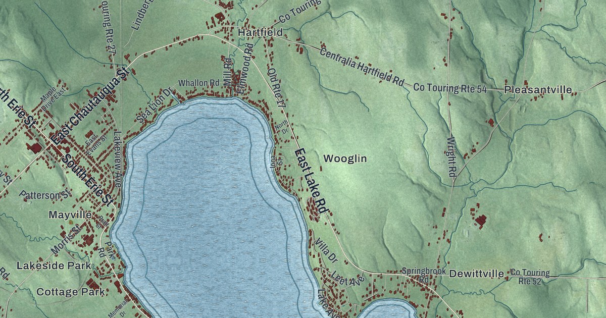 Map of Chautauqua, New York