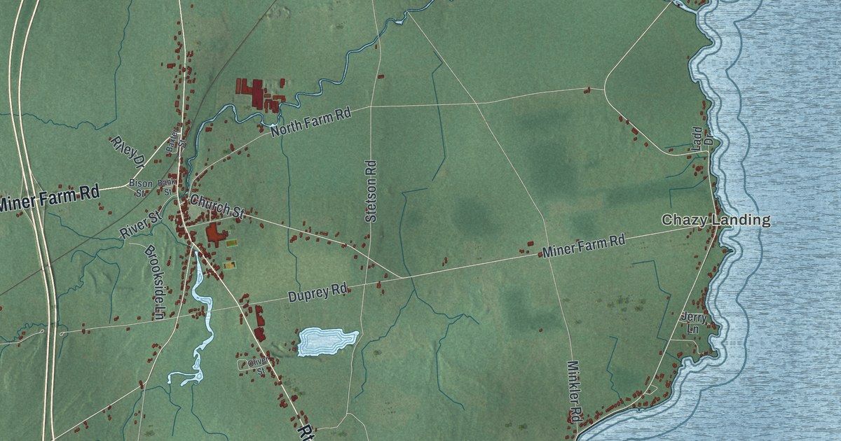 Map of Chazy, New York