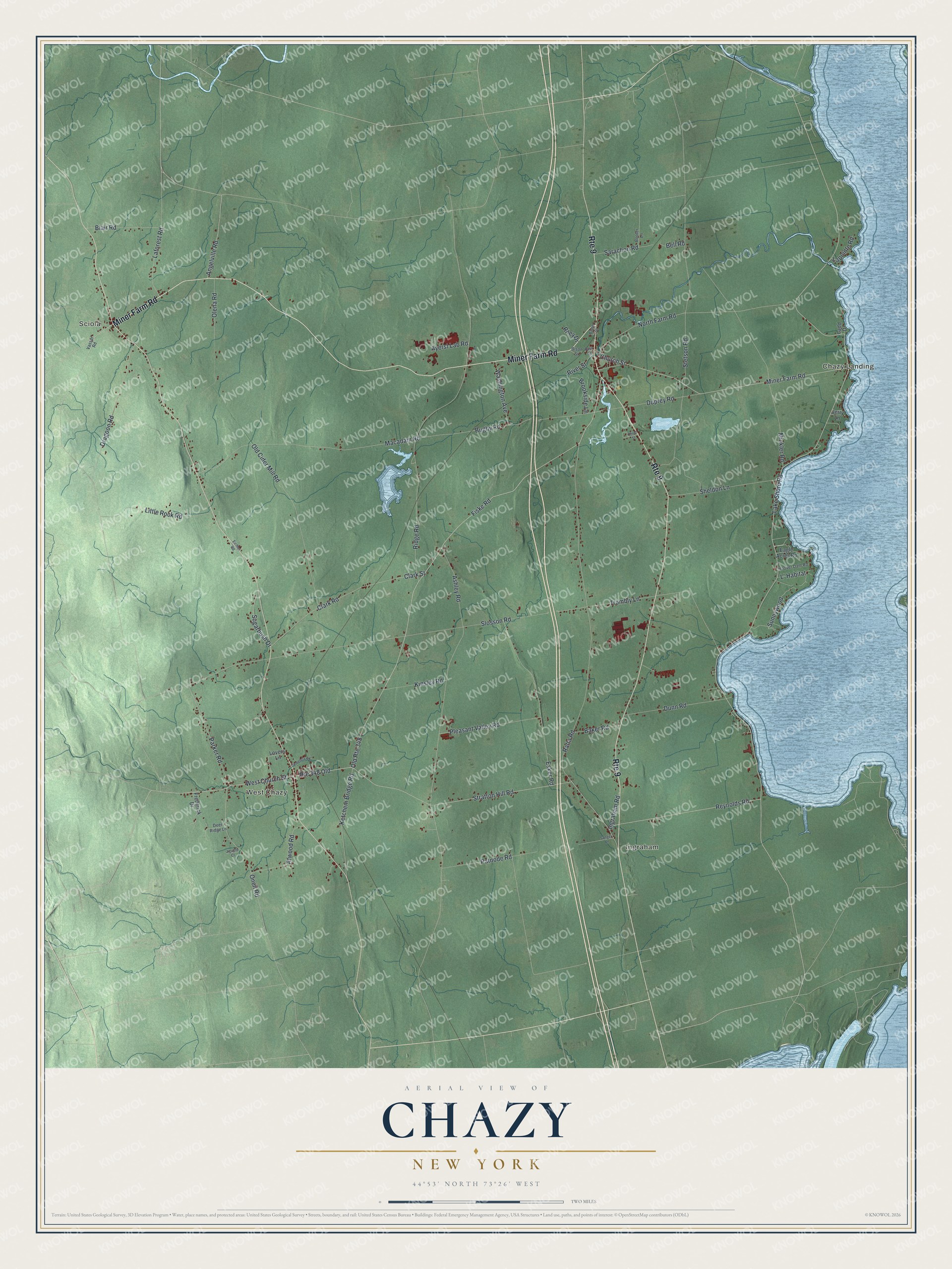 Watermarked full-map preview of Chazy, New York