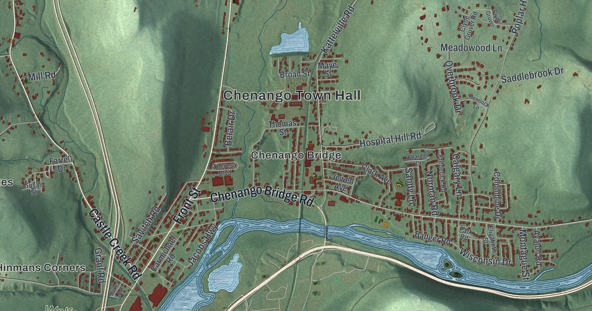 Map of Chenango, New York