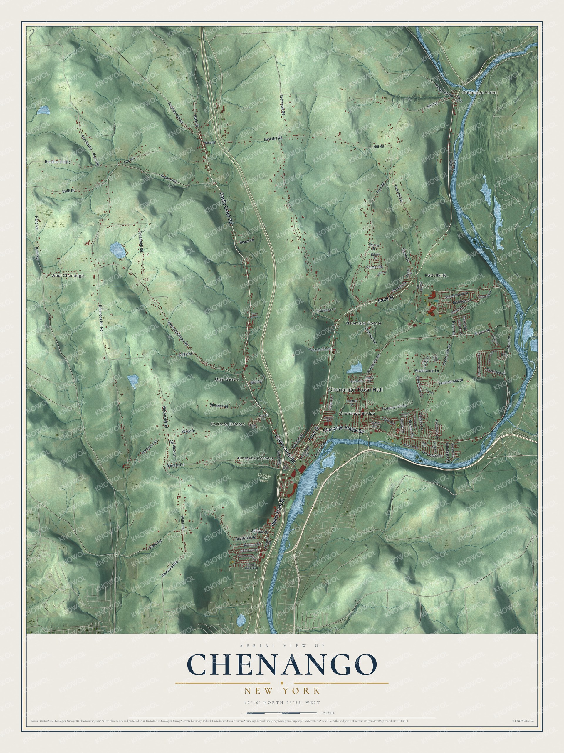 Watermarked full-map preview of Chenango, New York