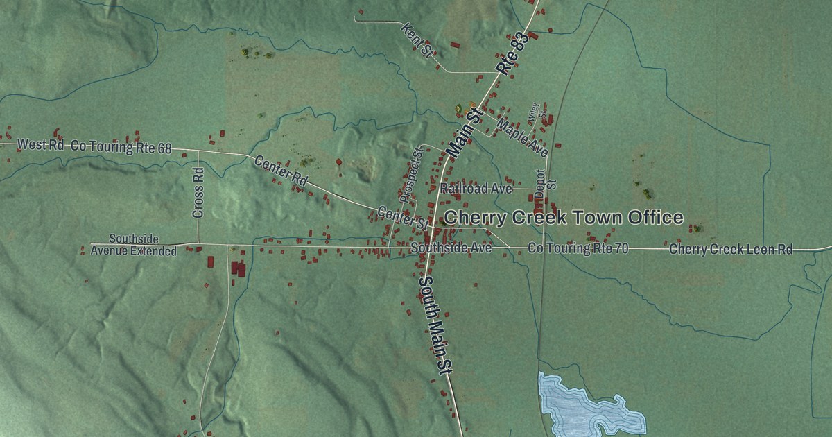 Map of Cherry Creek, New York