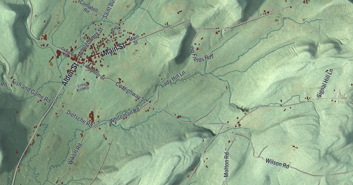 Map of Cherry Valley, New York