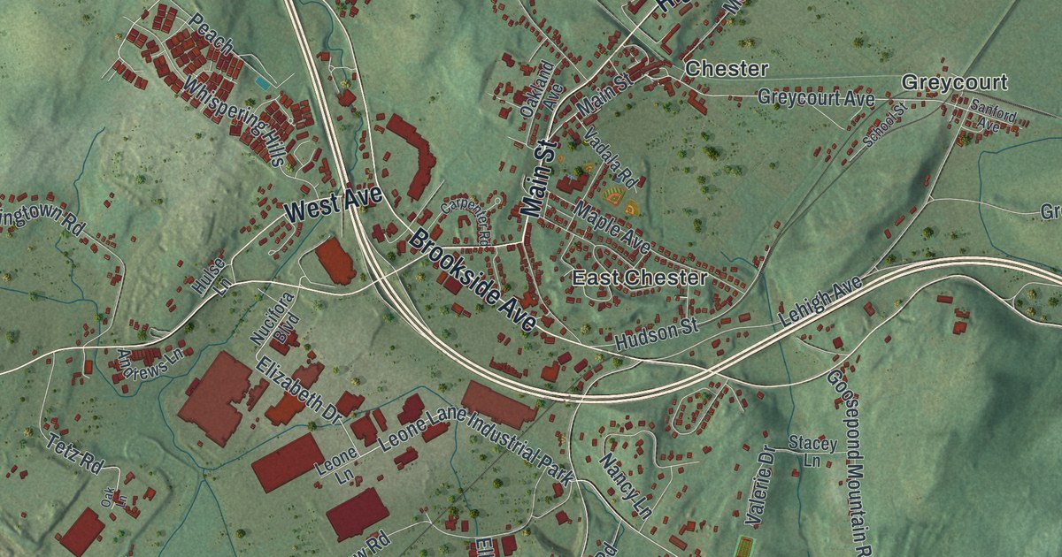 Map of Chester, Orange County, New York