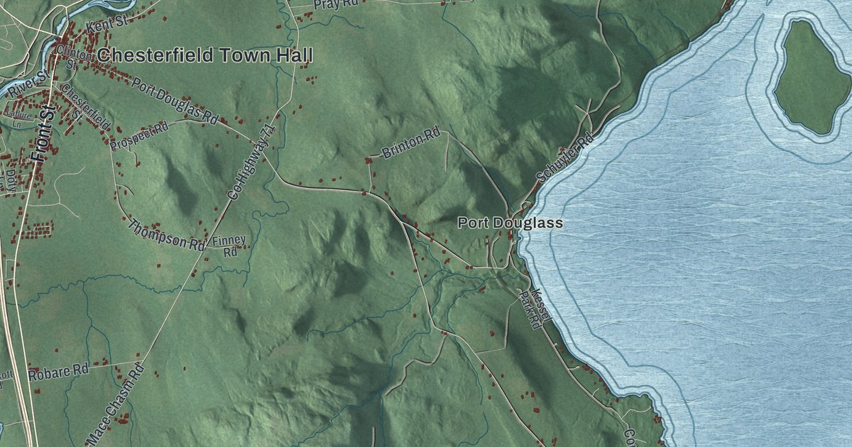 Map of Chesterfield, New York