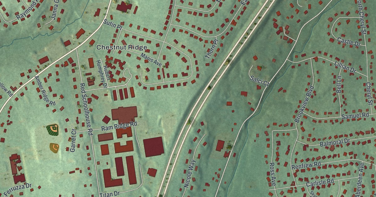 Map of Chestnut Ridge, New York