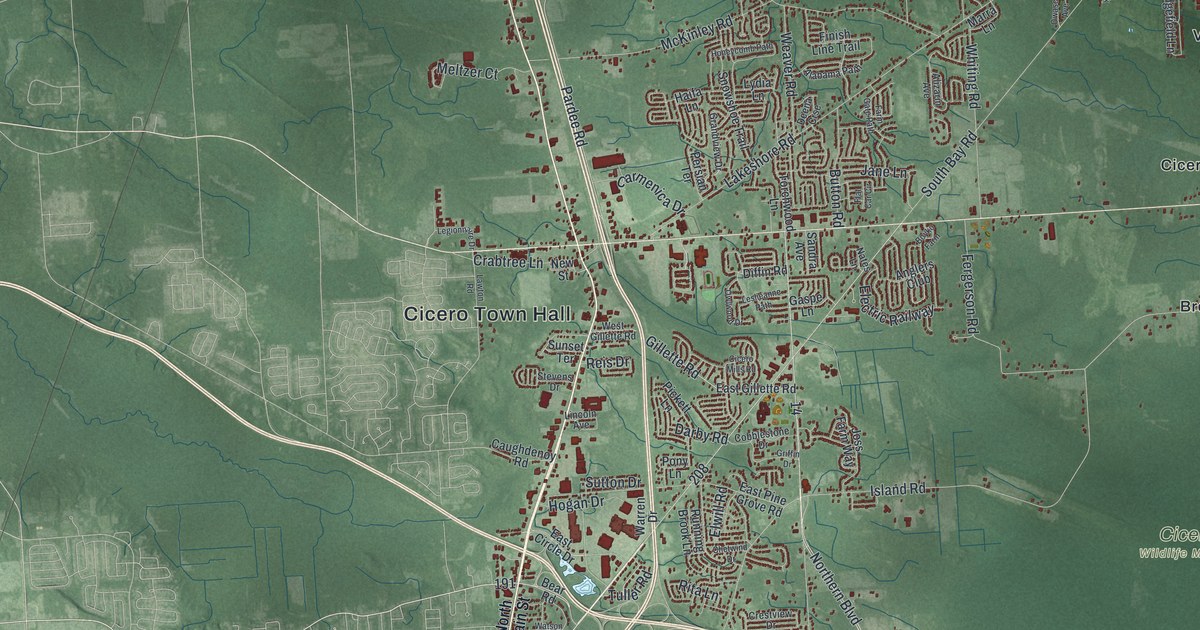 Map of Cicero, New York