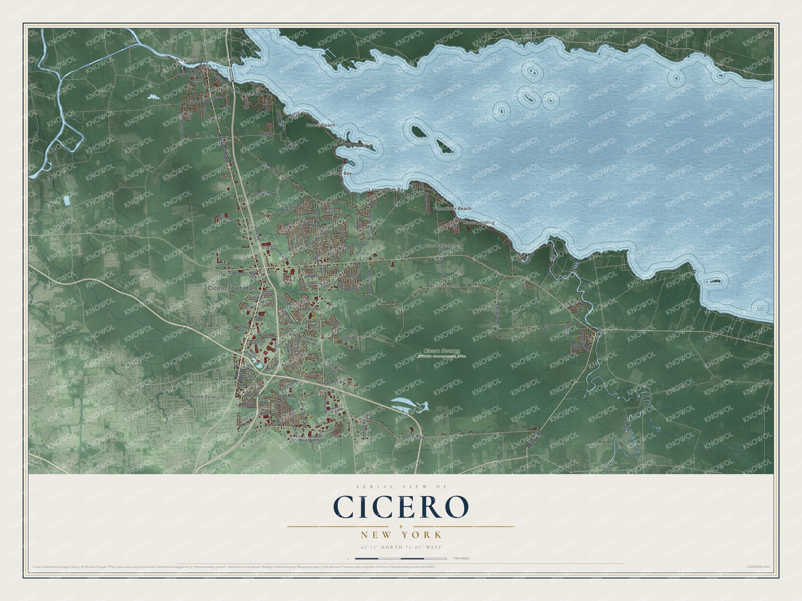 Watermarked full-map preview of Cicero, New York