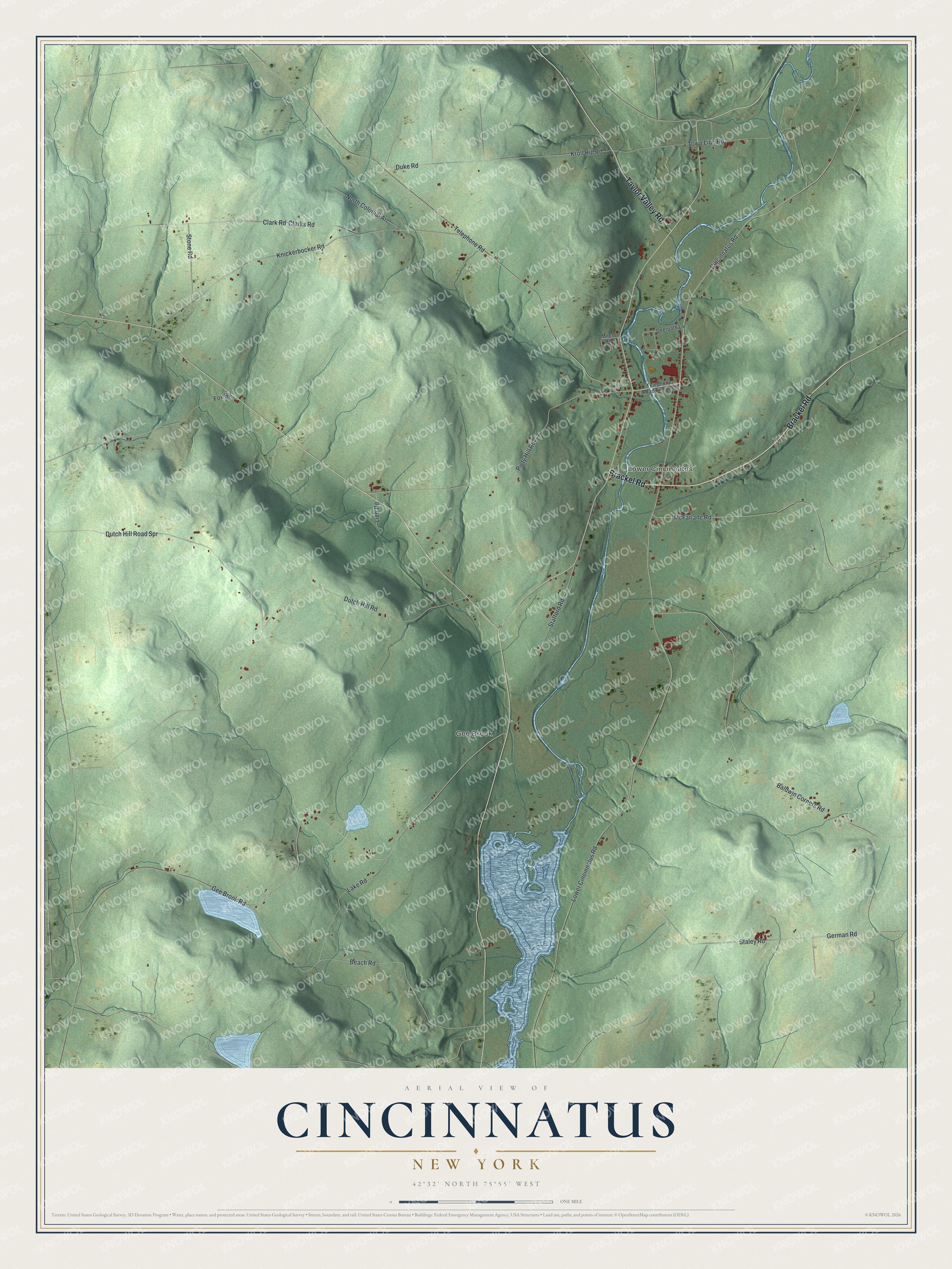 Watermarked full-map preview of Cincinnatus, New York