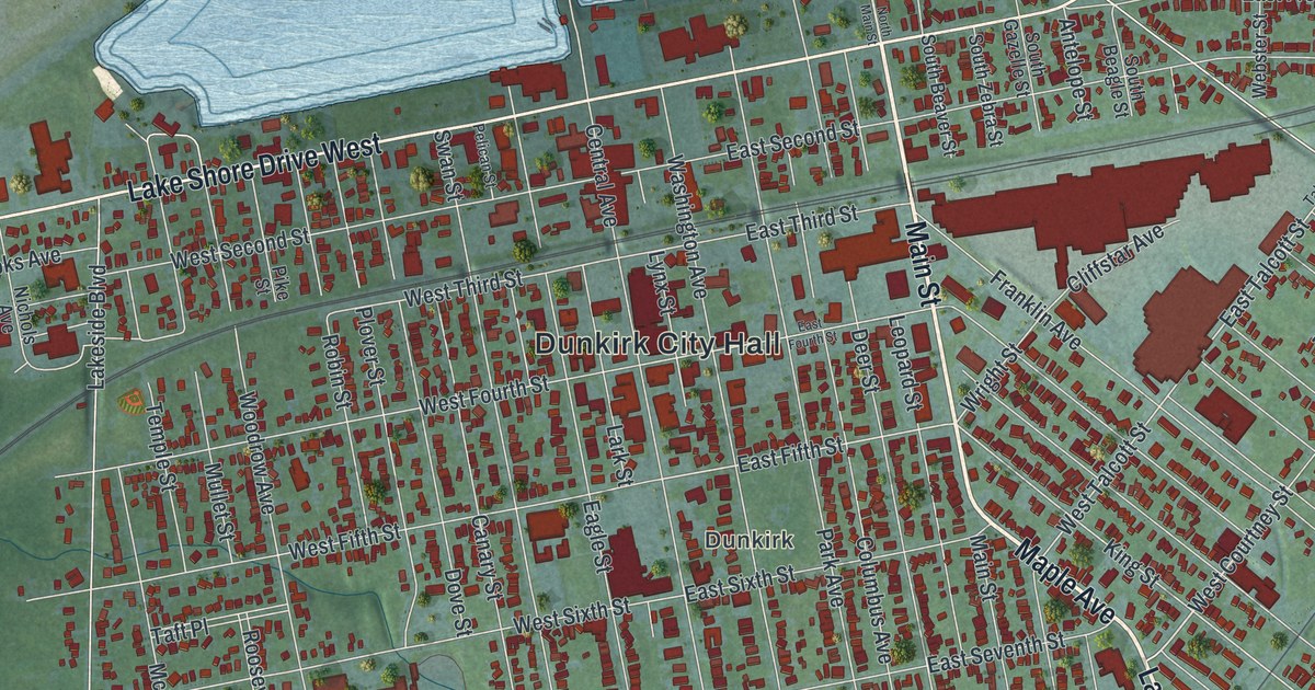 Map of the City of Dunkirk, Chautauqua County, New York