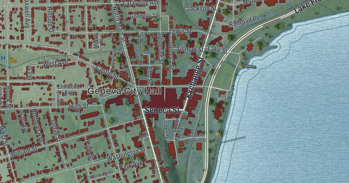 Map of the City of Geneva, Ontario County, New York
