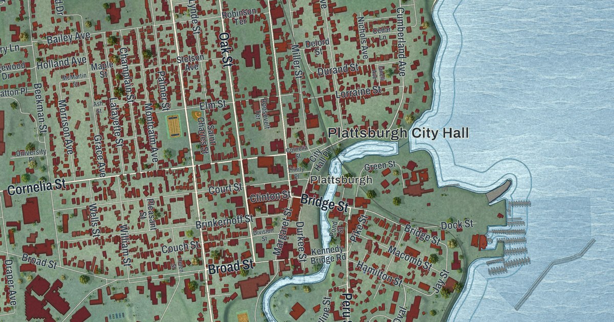 Map of the City of Plattsburgh, Clinton County, New York