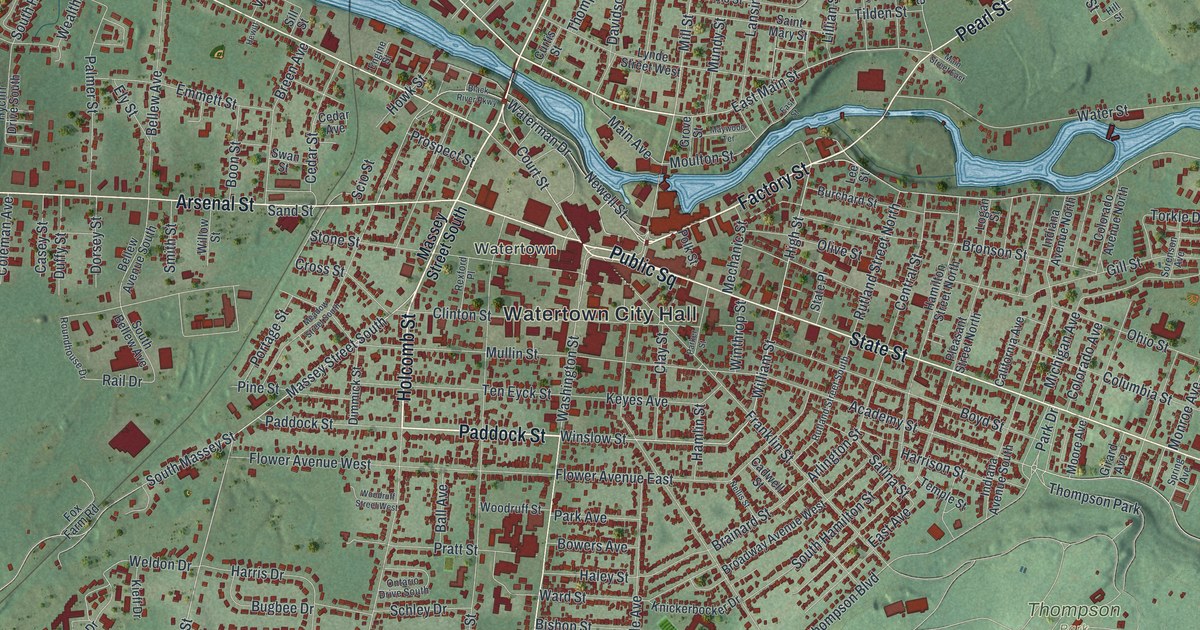 Map of the City of Watertown, Jefferson County, New York