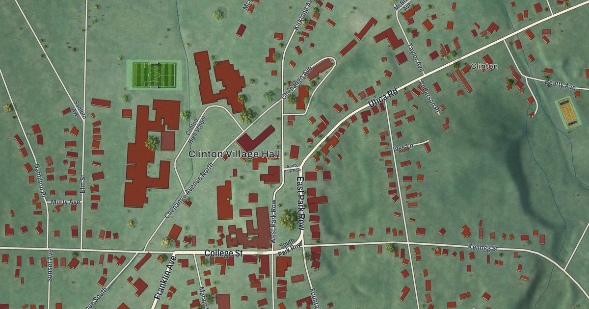 Map of Clinton, New York