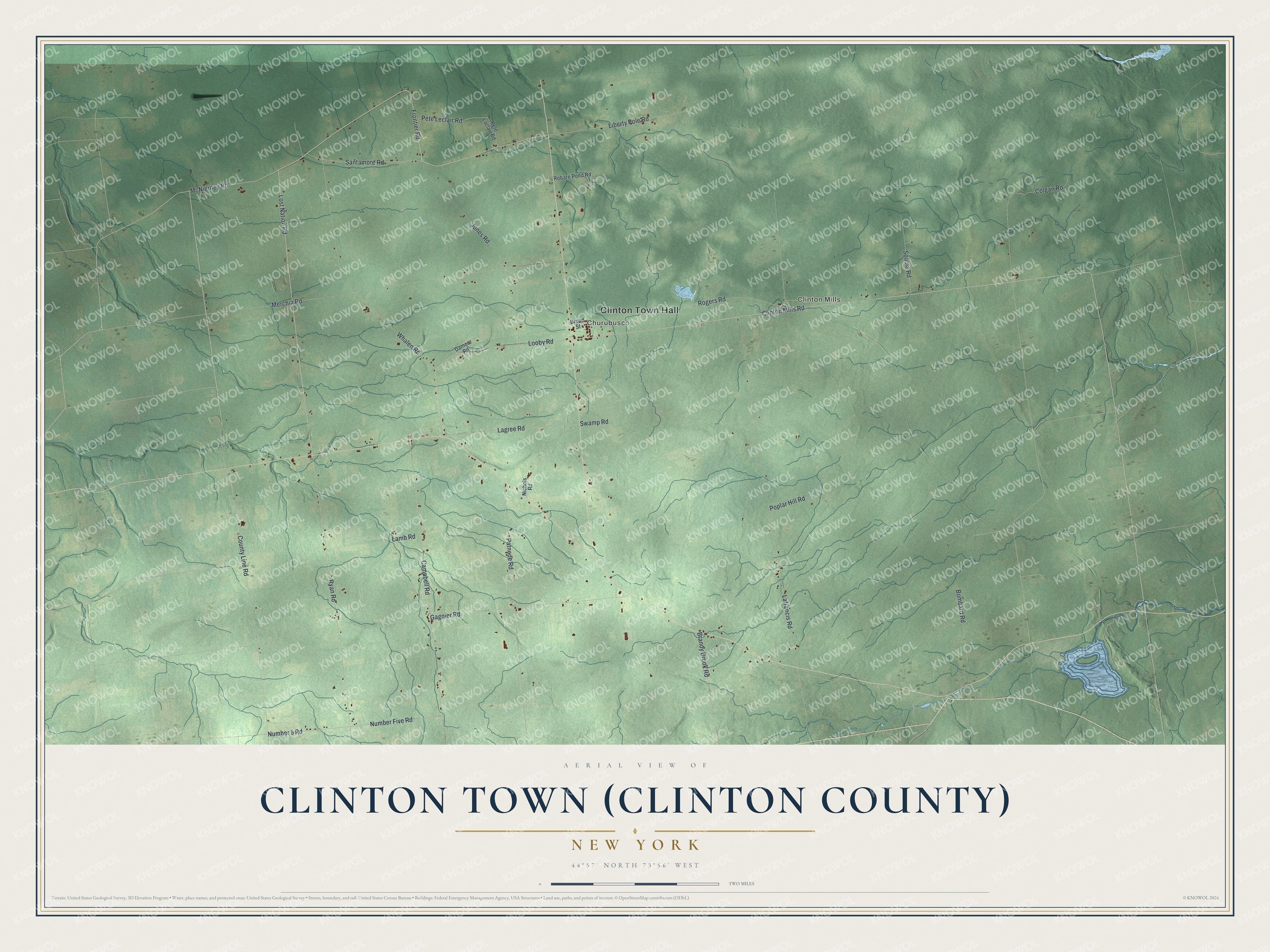 Watermarked full-map preview of Clinton Town (Clinton County), New York