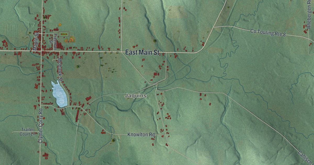 Map of Clymer, New York
