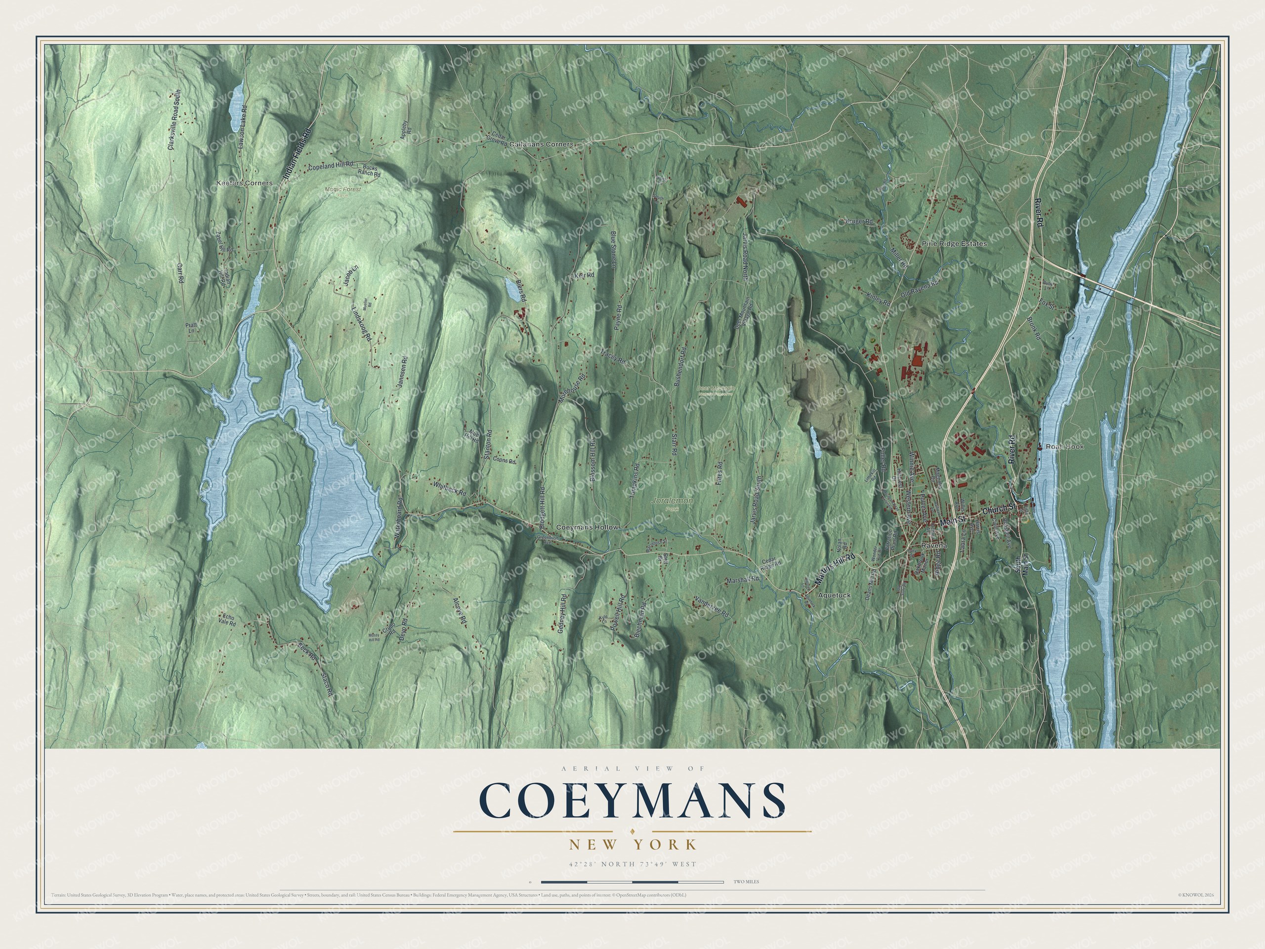 Watermarked full-map preview of Coeymans, New York