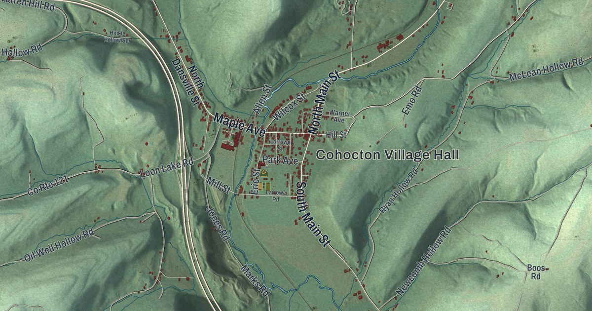 Map of Cohocton, New York