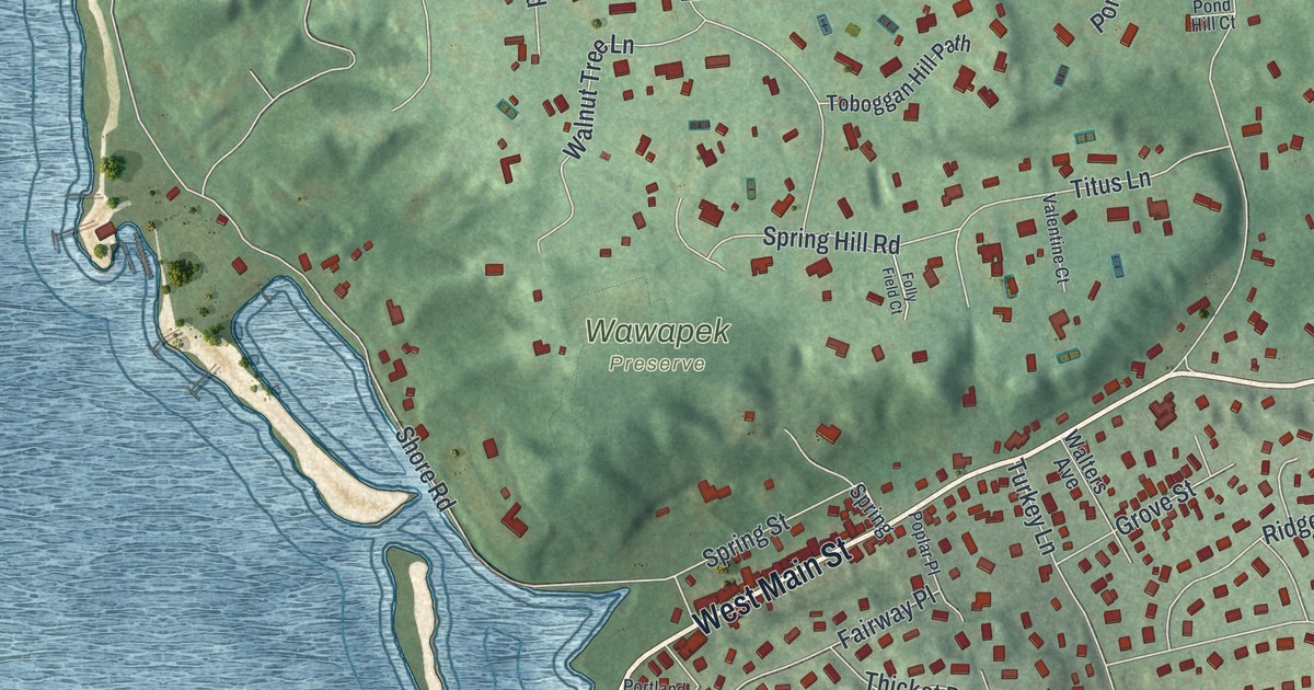 Map of Cold Spring Harbor, New York