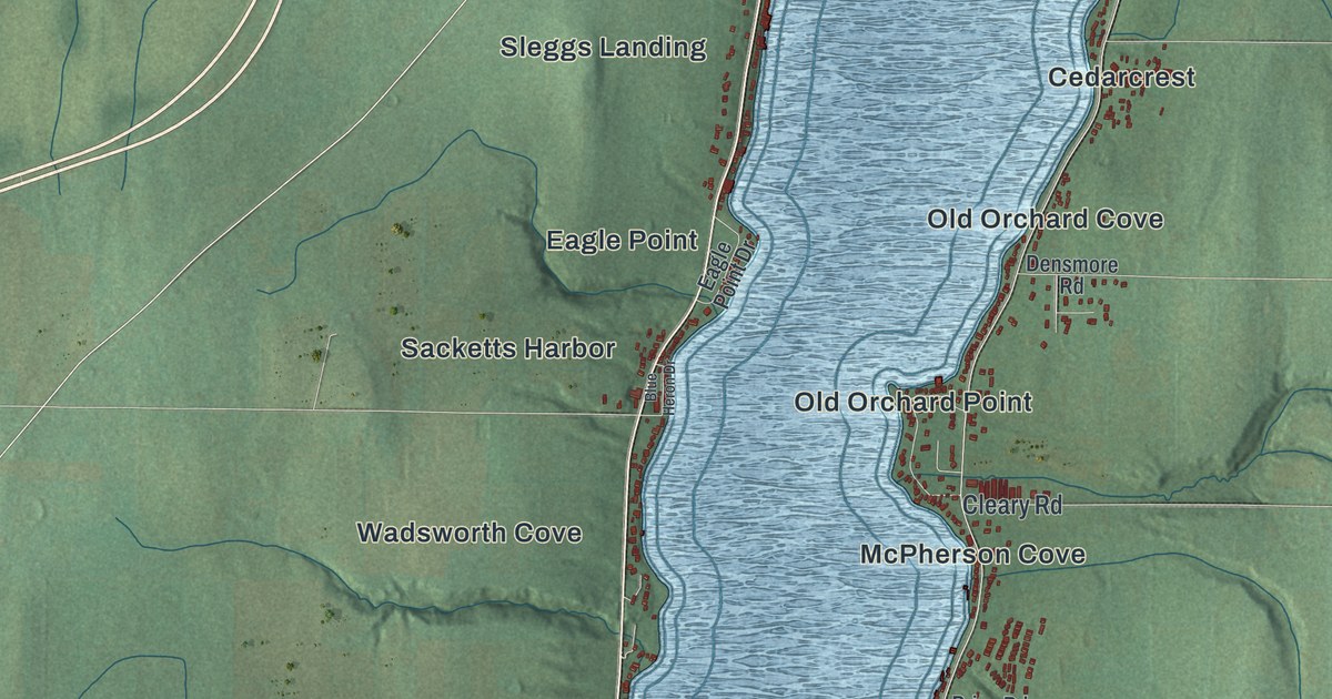 Map of Conesus Lake, New York