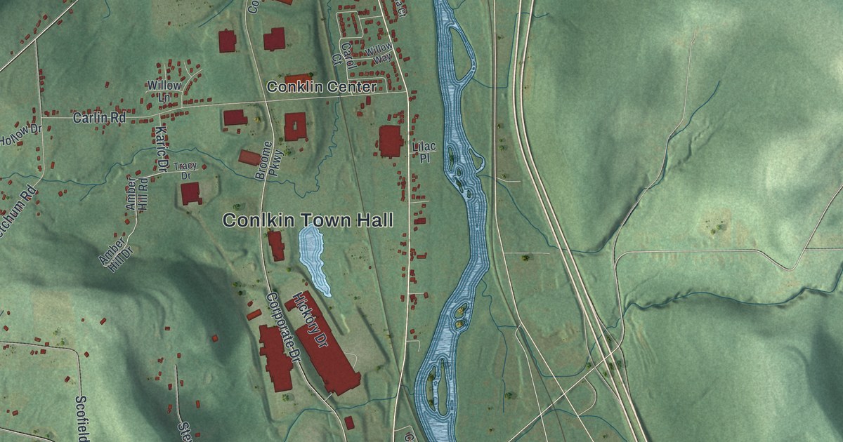 Map of Conklin, New York