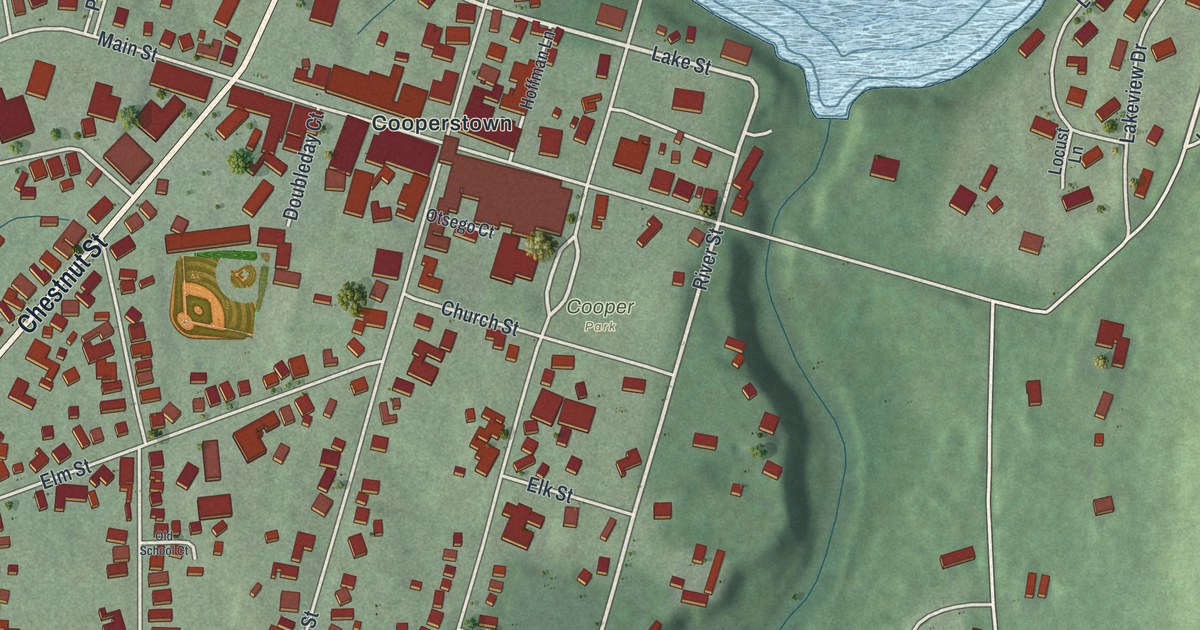 Map of Cooperstown, New York