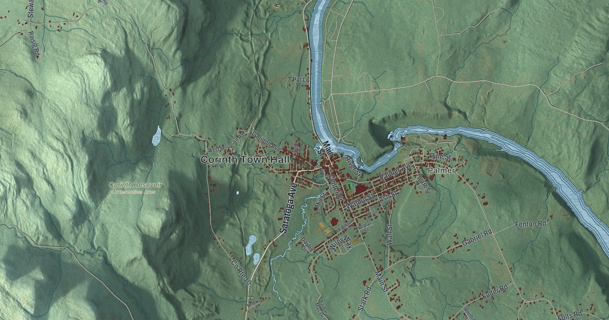 Map of Corinth, New York