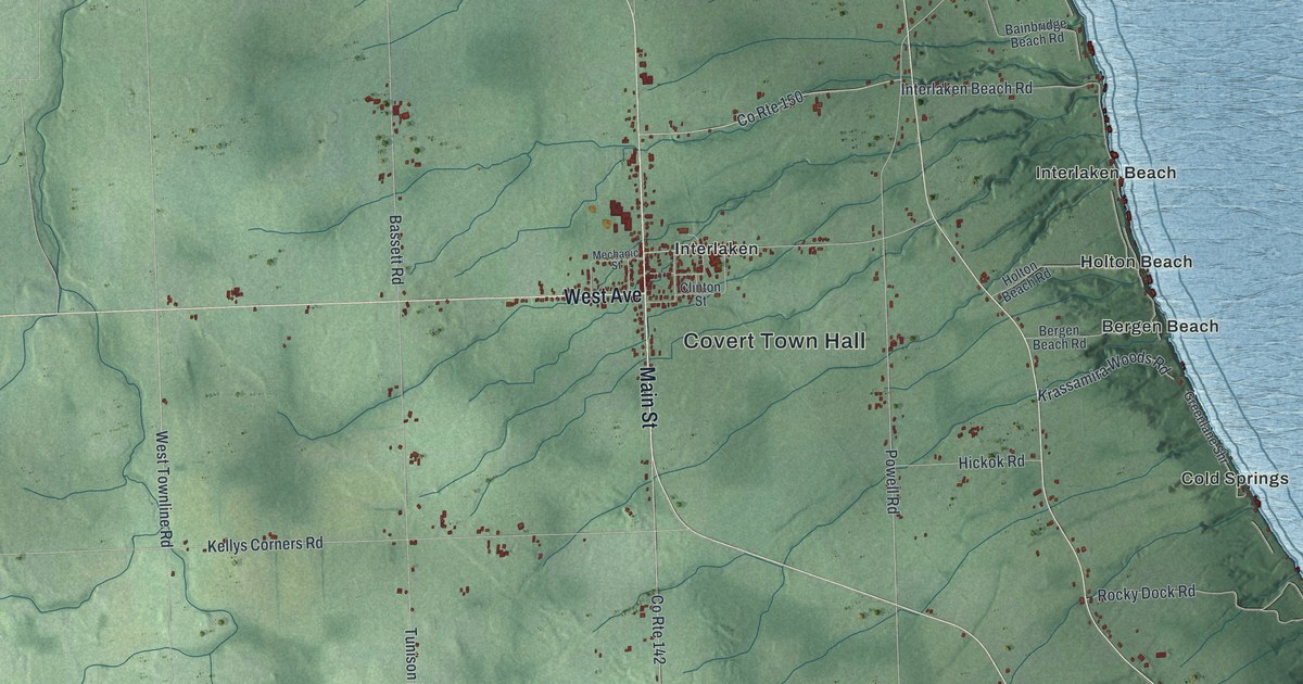 Map of Covert, New York