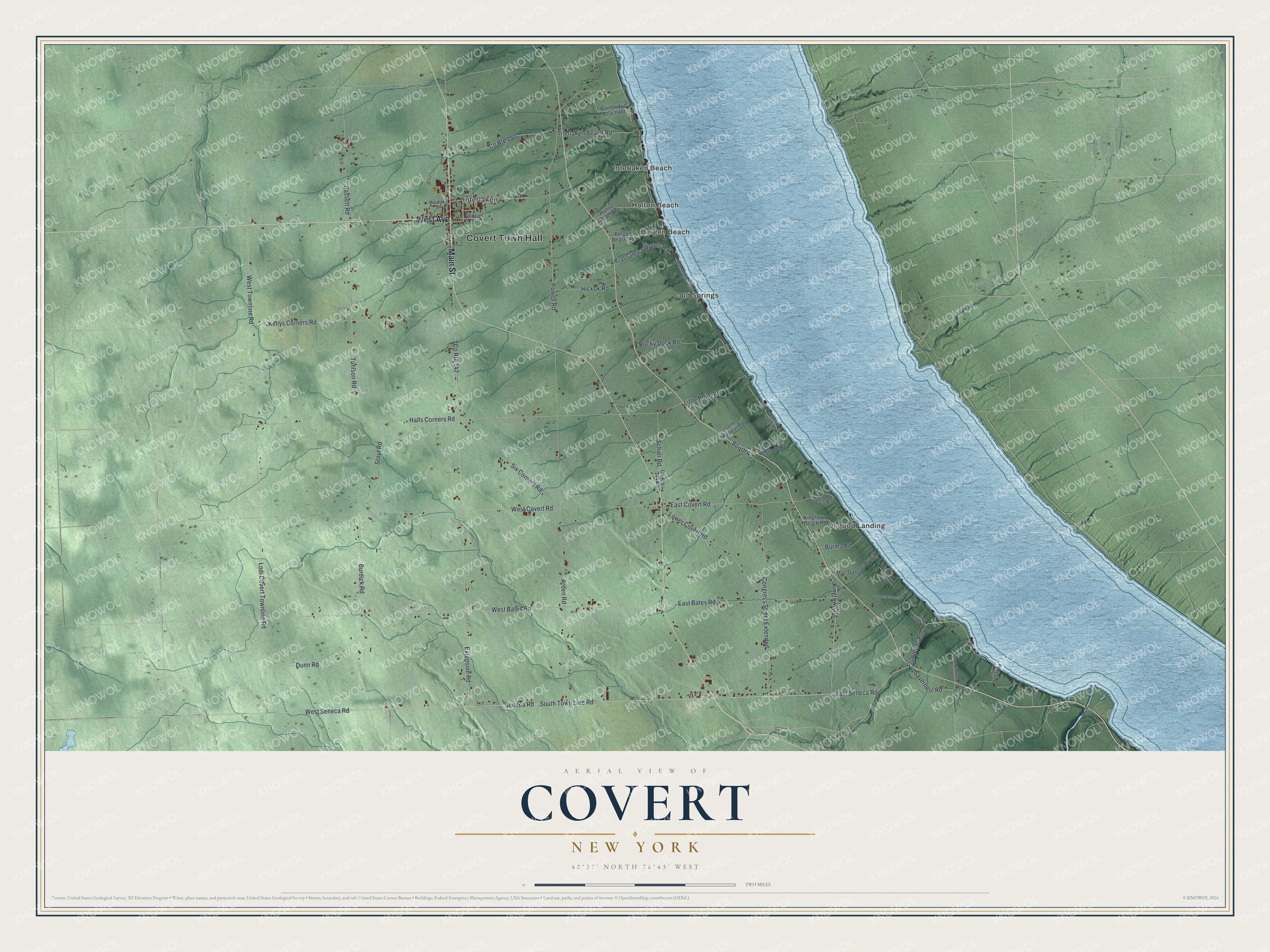 Watermarked full-map preview of Covert, New York