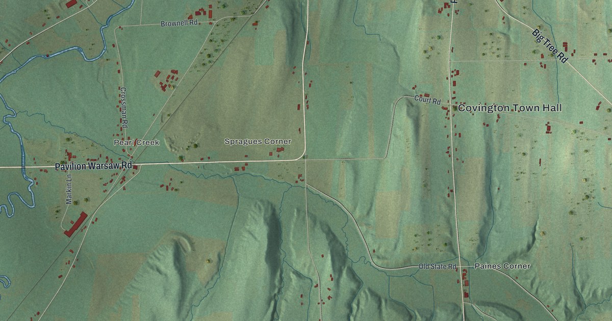 Map of Covington, New York