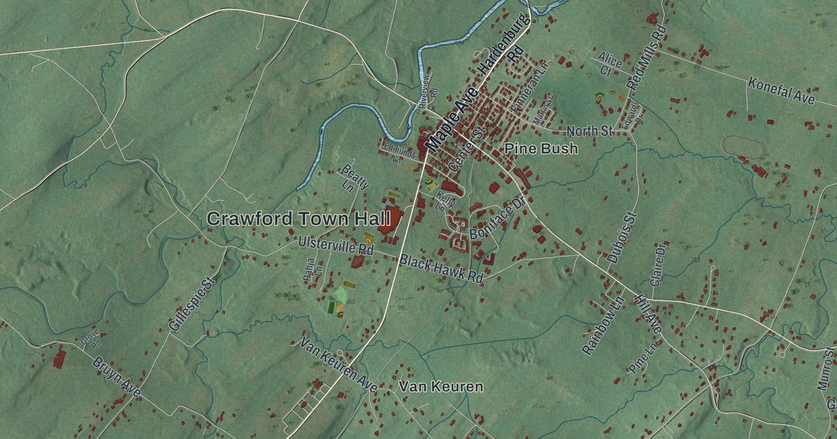 Map of Crawford, New York