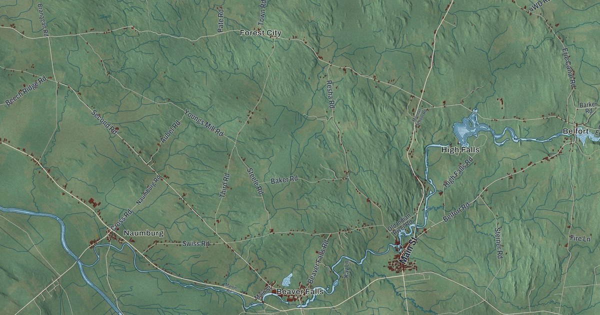 Map of Croghan, New York