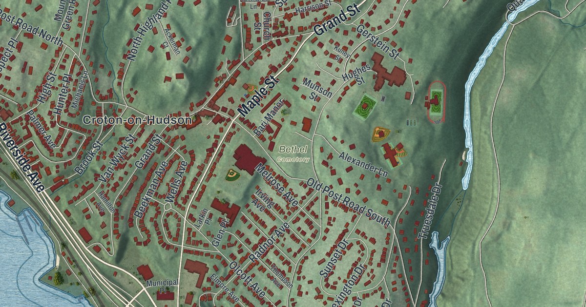 Map of Croton-on-Hudson, New York