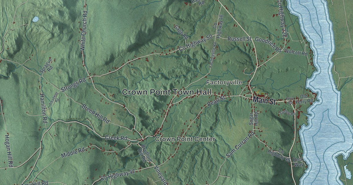 Map of Crown Point, New York