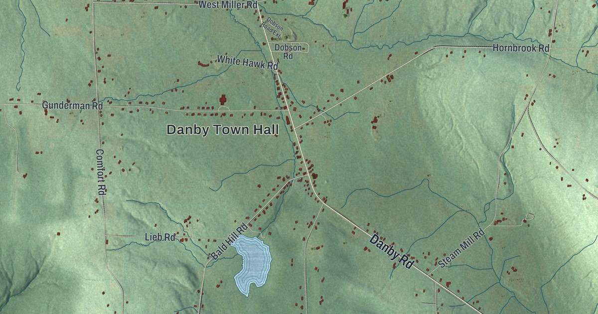 Map of Danby, New York