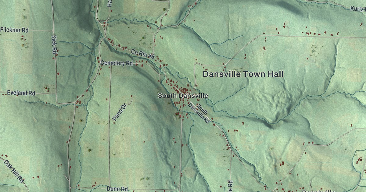 Map of Dansville, Steuben County, New York
