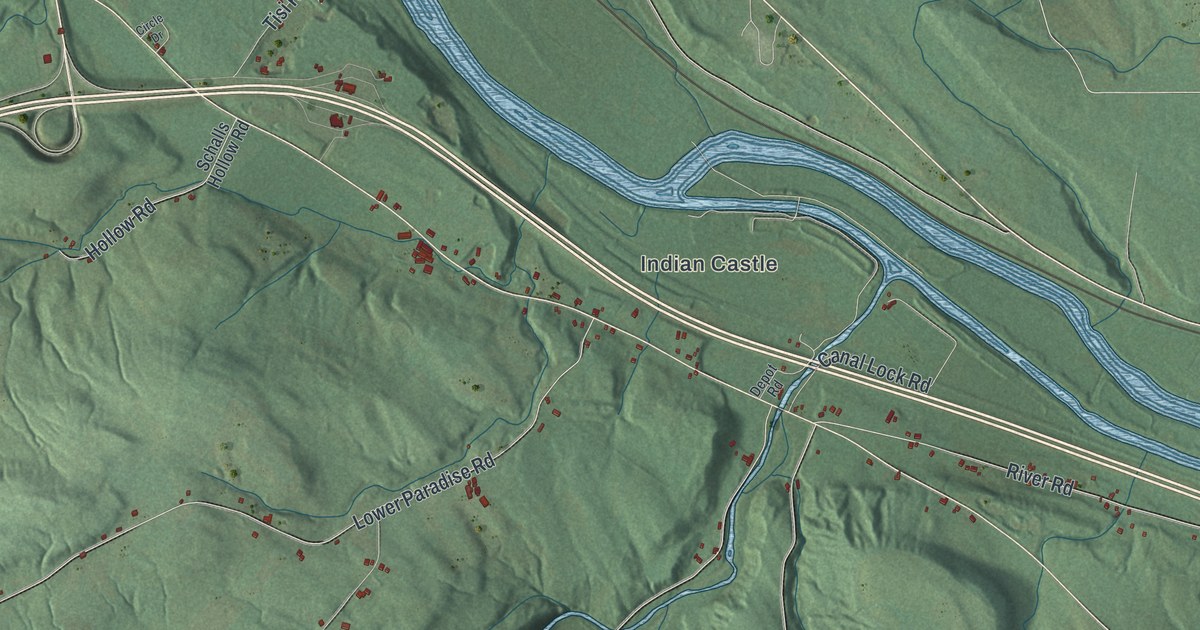 Map of Danube, New York