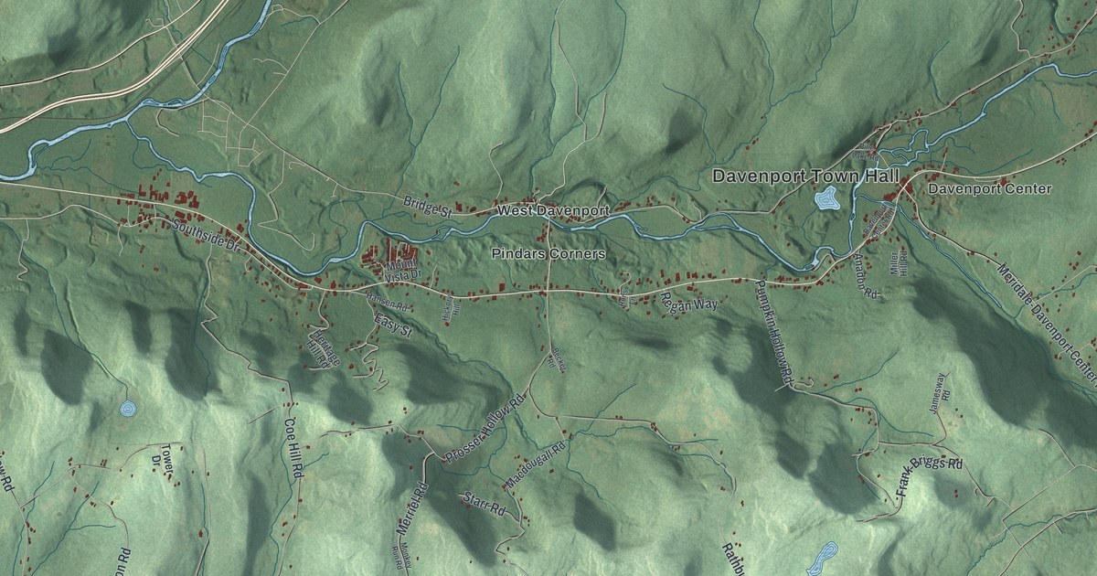 Map of Davenport, New York