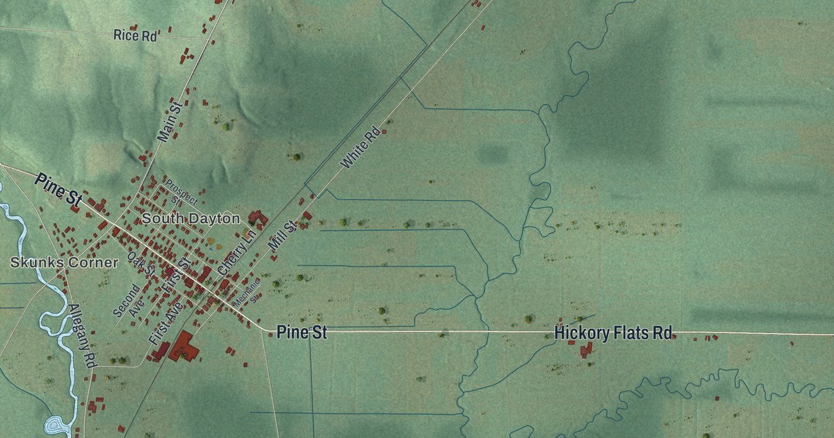 Map of Dayton, New York