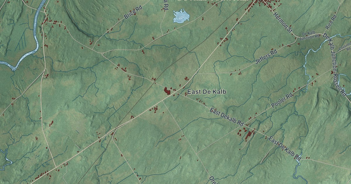 Map of De Kalb, New York