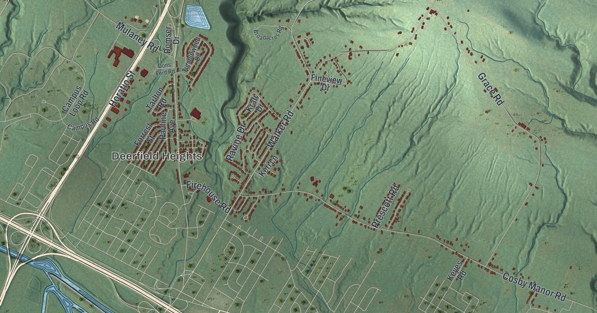 Map of Deerfield, New York