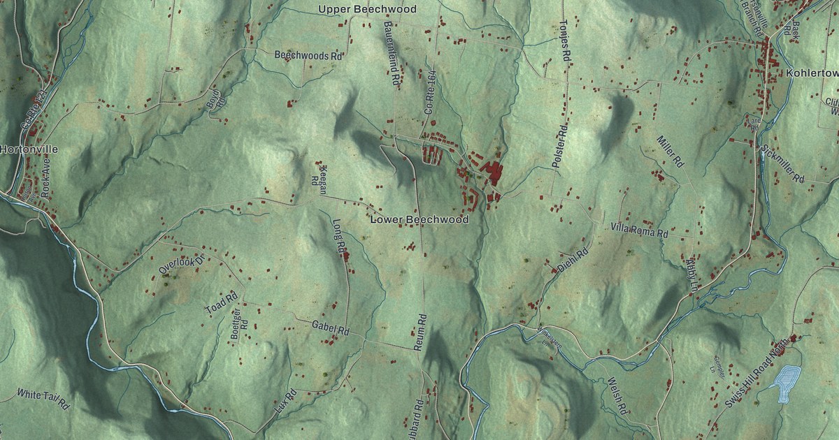 Map of Delaware, New York