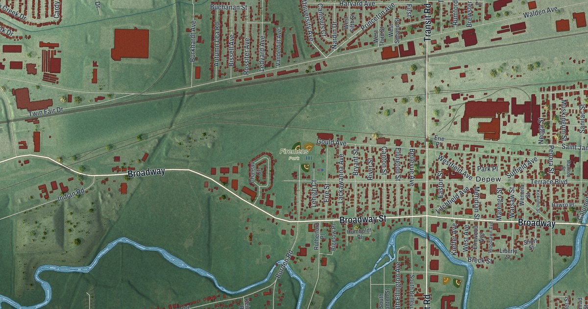 Map of Depew, New York