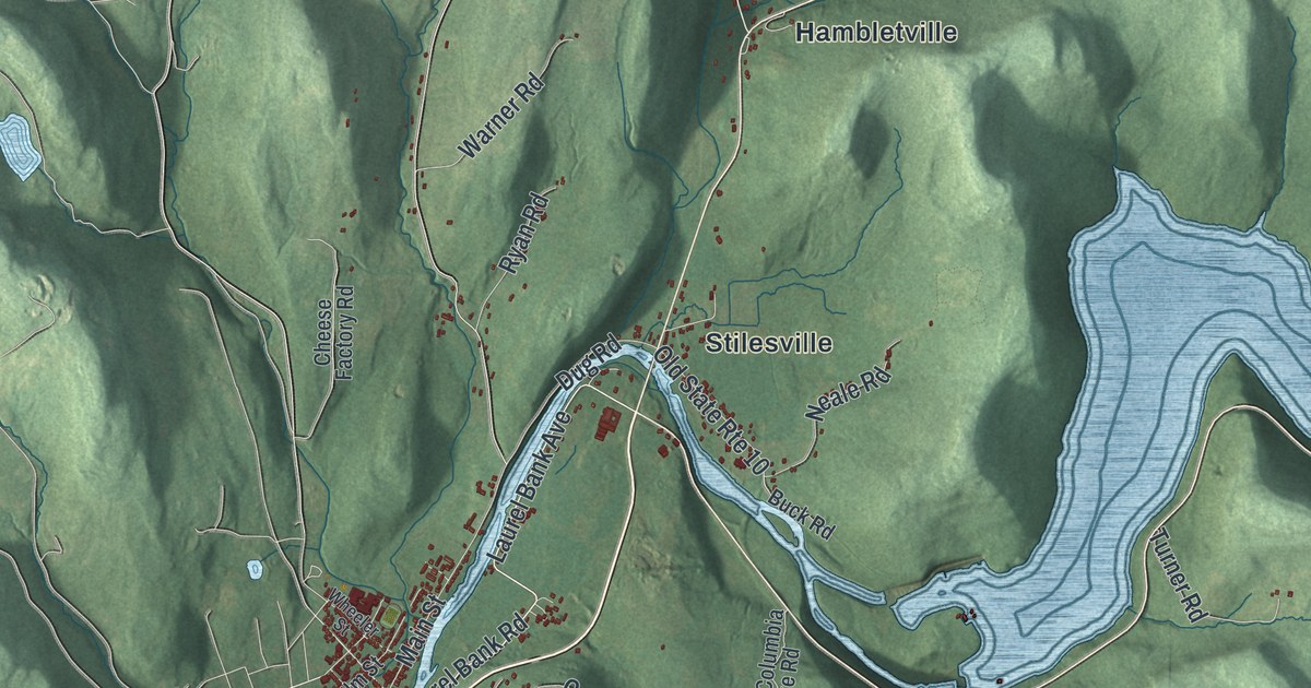 Map of Deposit, New York
