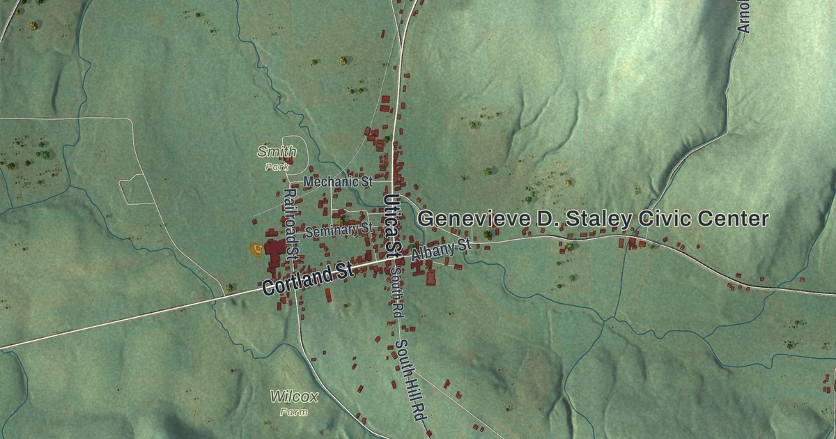 Map of DeRuyter, New York
