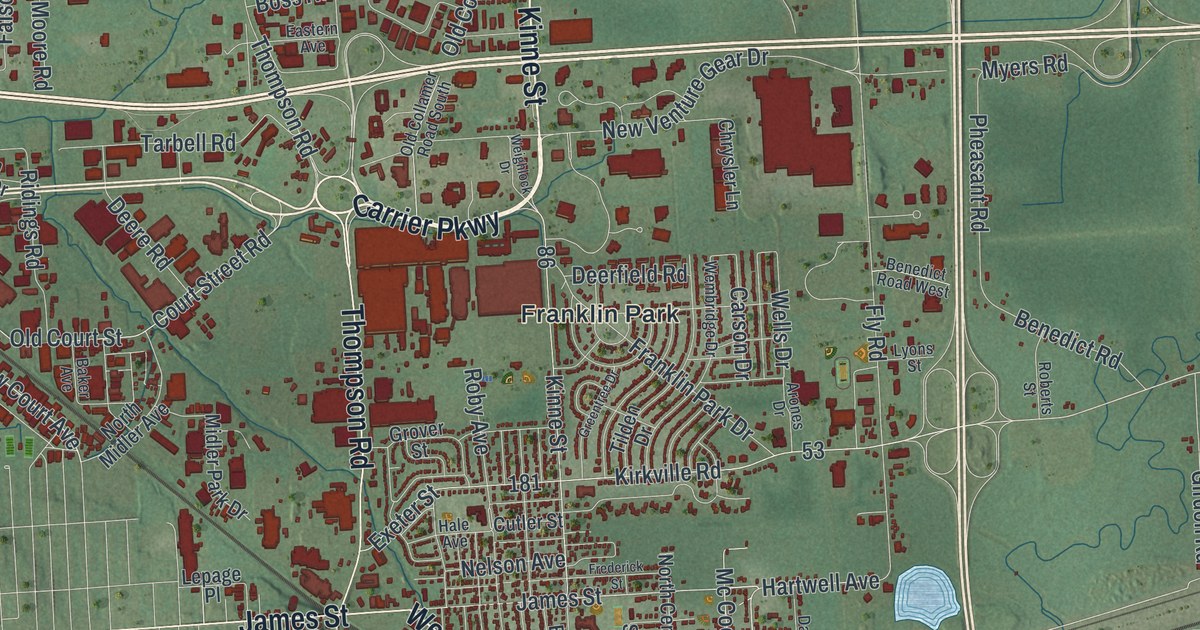 Map of DeWitt, New York