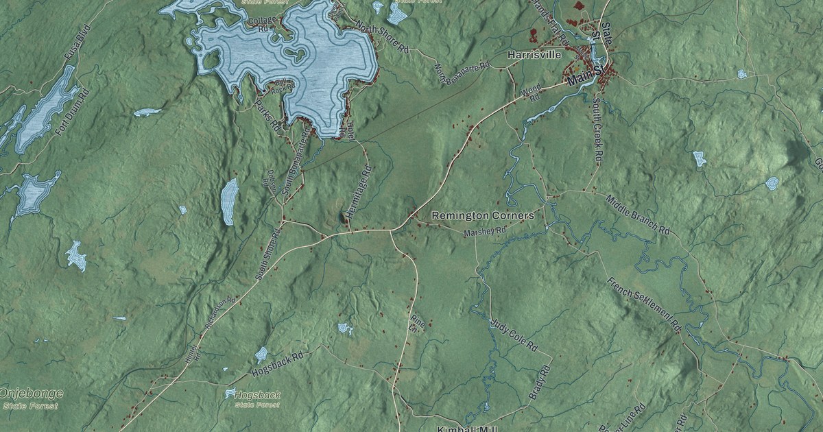 Map of Diana, New York