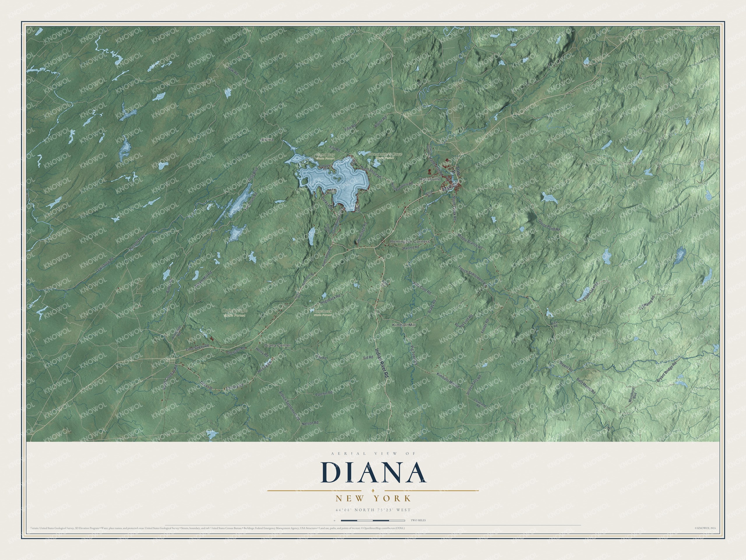 Watermarked full-map preview of Diana, New York
