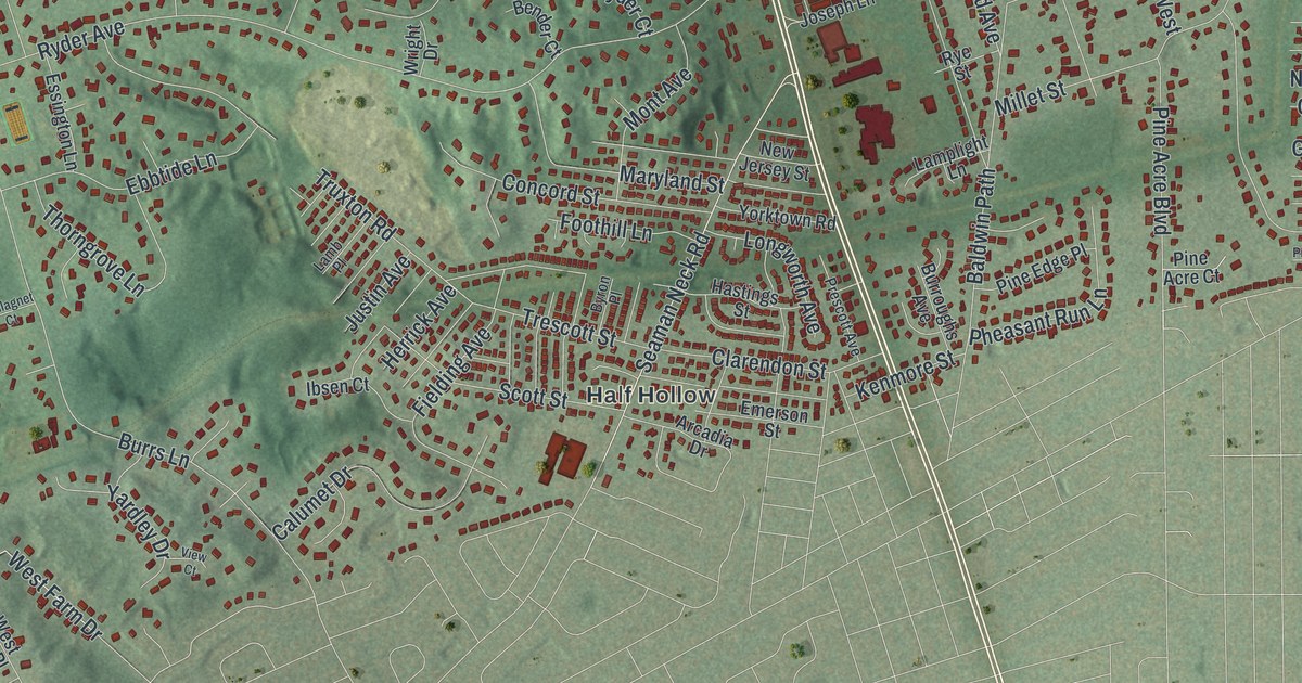 Map of Dix Hills, New York
